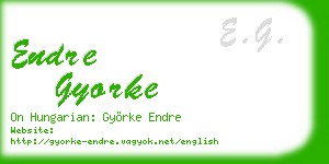 endre gyorke business card
